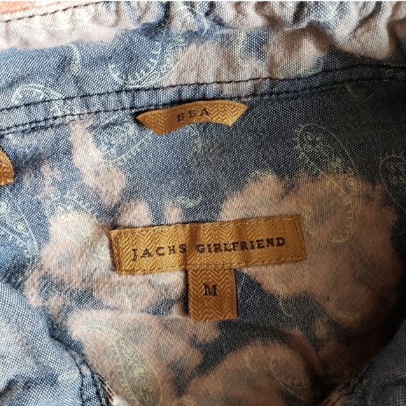 Custom tie dye Bleach plaid button up shirt - Picture 7 of 9